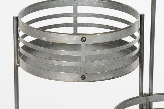 DKD Home Decor Macetero Loft Gris Metal Hierro 35 x 72 x 47 cm