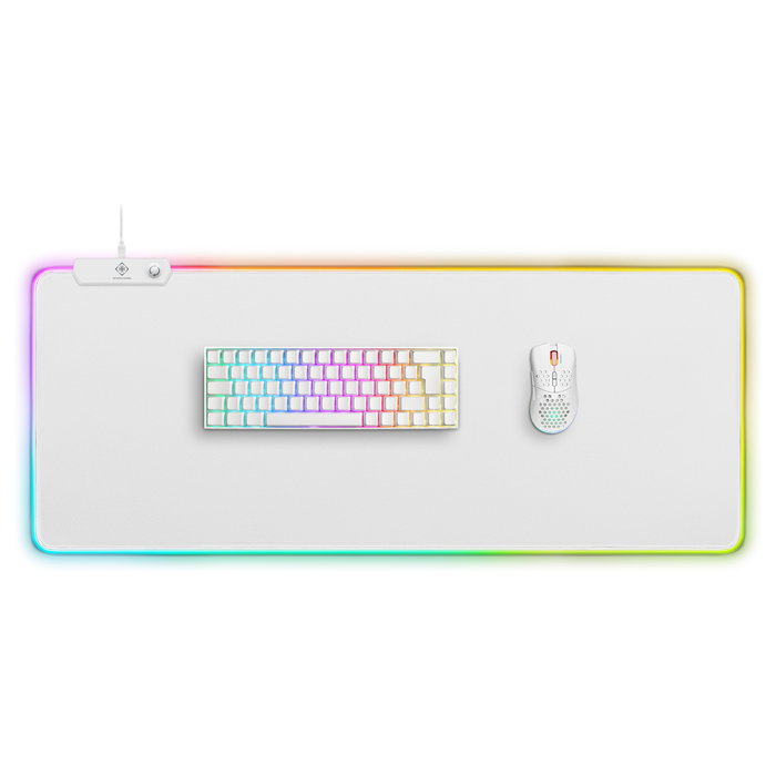 Deltaco Gaming WMP90 RGB Gaming Mouse Pad XL - Alfombrilla de ratón, 900x360mm, superficie de tela, iluminación RGB, base antiderrapante, USB
