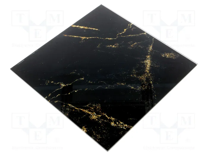 ORNO Panel decorativo de vidrio negro/dorado 170x170x10mm ORNO Panel decorativo de vidrio negro/dorado 170x170x10mm