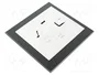 ORNO Panel decorativo de vidrio negro/dorado 170x170x10mm