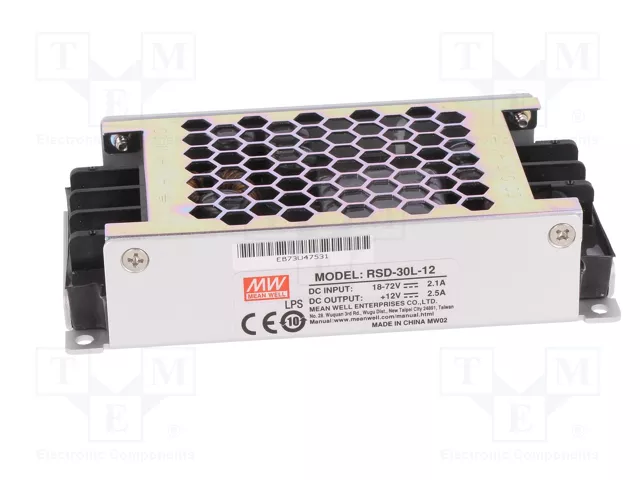 MEAN WELL RSD-30L-12 Convertidor DC/DC 30W 12VDC 2,5A MEAN WELL RSD-30L-12 Convertidor DC/DC 30W 12VDC 2,5A
