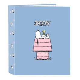 Safta Carpeta Snoopy de 4 Anillas con Lomo Ancho