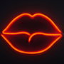 Home Deco Factory Lámpara Neón LED USB "Boca" Colección Neon 150 Leds 620-650K Luz Cálida con Cable USB 2 Metros 42x2x28cm