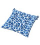 DKD Home Decor Cojín para Silla Exterior Azul y Blanco 40x40x7 cm