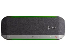 HP Poly Sync 40 Altavoz manos libres inteligente para reuniones con conectividad Bluetooth/USB, USB-A y USB-C, batería 5000 mAh, 30h conversación, color Plata