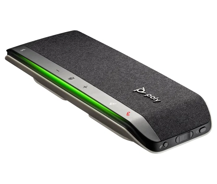 HP Poly Sync 40 Altavoz manos libres inteligente para reuniones con conectividad Bluetooth/USB, USB-A y USB-C, batería 5000 mAh, 30h conversación, color Plata