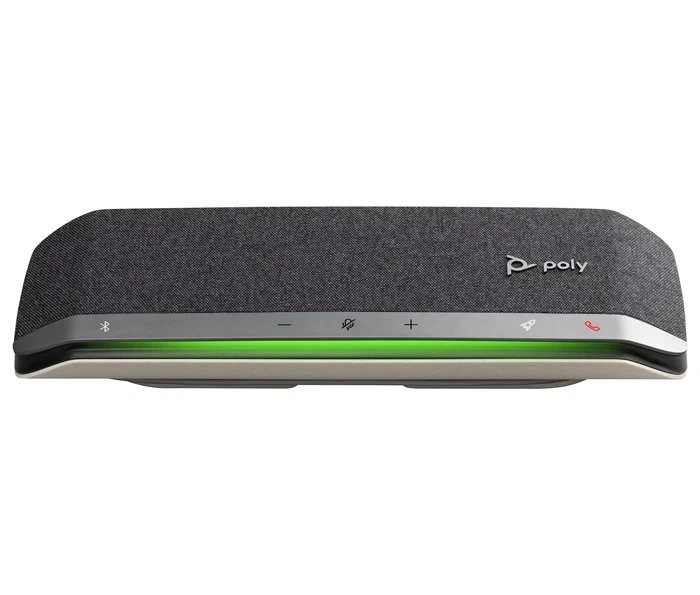HP Poly Sync 40 Altavoz manos libres inteligente para reuniones con conectividad Bluetooth/USB, USB-A y USB-C, batería 5000 mAh, 30h conversación, color Plata