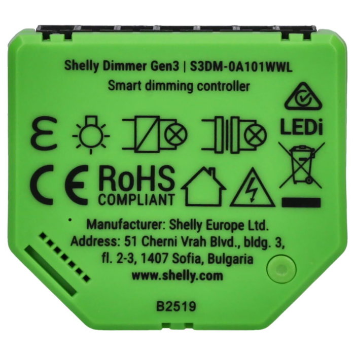 Shelly Dimmer Gen3 Negro Shelly Dimmer Gen3 Negro