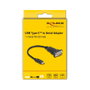 DeLOCK Adaptador USB Type-C a 1 x Serial RS-232 D-Sub 9 con tornillos, 0,225 m