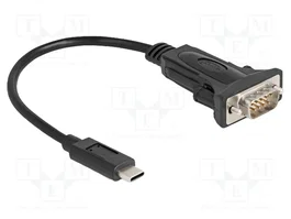 DeLOCK Adaptador USB Type-C a RS-232 D-Sub 9 con tornillos, 0,225 m