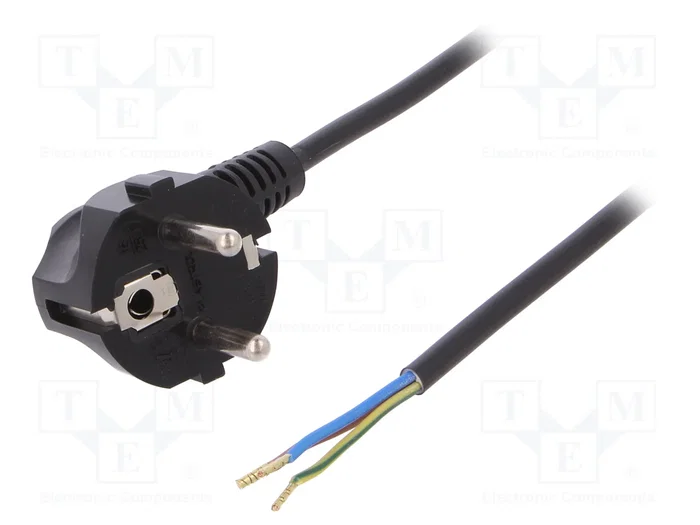PLASTROL Cable de alimentación H03VV-F, OMY 3x0,75mm2 Negro 3m PLASTROL Cable de alimentación H03VV-F, OMY 3x0,75mm2 Negro 3m
