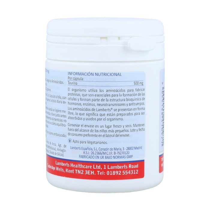 Lamberts Taurina 500 mg 60 cápsulas