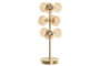 DKD Home Decor Lámpara de Sobremesa de Cristal y Metal Dorado con Bolas