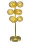 DKD Home Decor Lámpara de Sobremesa de Cristal y Metal Dorado con Bolas