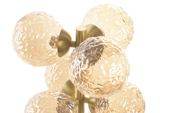 DKD Home Decor Lámpara de Sobremesa de Cristal y Metal Dorado con Bolas DKD Home Decor Lámpara de Sobremesa de Cristal y Metal Dorado con Bolas