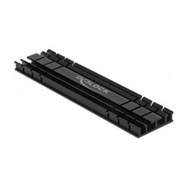 DeLOCK 18286 Disipador de calor plano 100 mm para módulo M.2 Negro