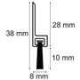 Buscasa Burlete PVC Flecos Blanco 1m