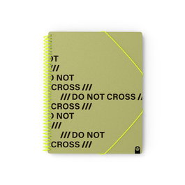 CARCHIVO Carpeta Archivador con Fundas A4 Do Not Cross Espiral PP Army Green (Set de 4)