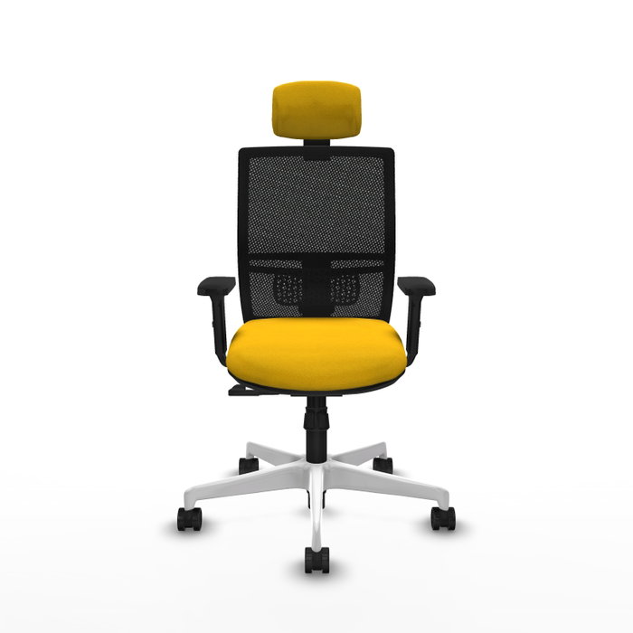 PIQUERAS Y CRESPO Silla de oficina Yunquera con mecanismo Sincro, Amarillo y Negro PIQUERAS Y CRESPO Silla de oficina Yunquera con mecanismo Sincro, Amarillo y Negro