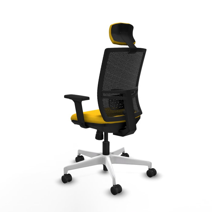 PIQUERAS Y CRESPO Silla de oficina Yunquera con mecanismo Sincro, Amarillo y Negro PIQUERAS Y CRESPO Silla de oficina Yunquera con mecanismo Sincro, Amarillo y Negro
