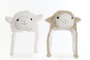DKD Home Decor Set de 2 Gorros Ovejitas en Poliester