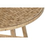 DKD Home Decor Mesita Auxiliar Tropical Marron Bambu Ratan 61 x 49 x 61 cm