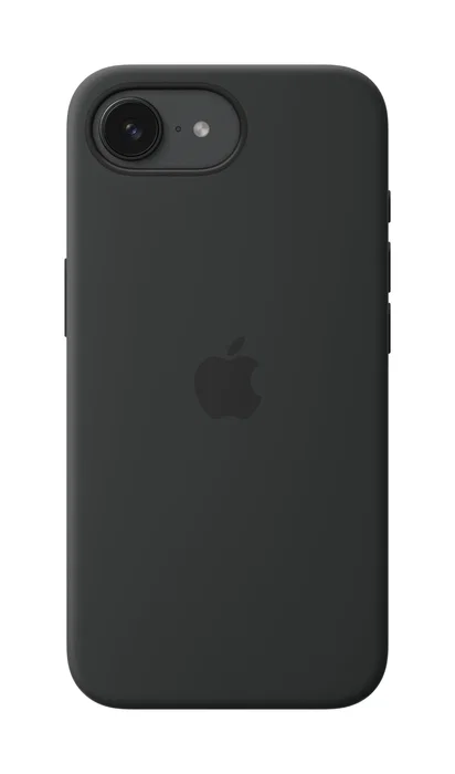 Apple iPhone 16e Silicona Case Negro Funda Original de Silicona Reciclada para Pantalla de 6.1 Pulgadas - Modelo MD3N4ZM/A