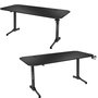 Mesa de Escritorio Gaming Huzaro HZ-Hero 4.7 Negro Madera MDF 160 x 75 cm