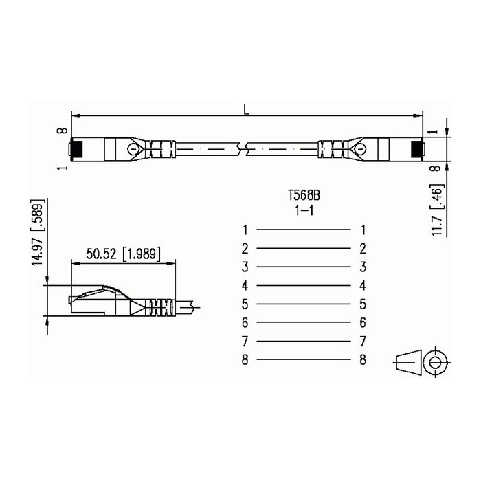 METZ CONNECT Patchkabel S/FTP Cat.6A Categoría 6A LAN 5,0 m Amarillo 5000 mm