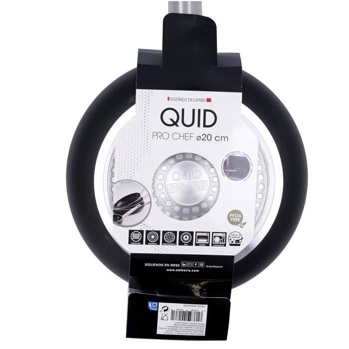 Sartén de Aluminio Estampado Pro Chef Quid 20 cm (6 Unidades)