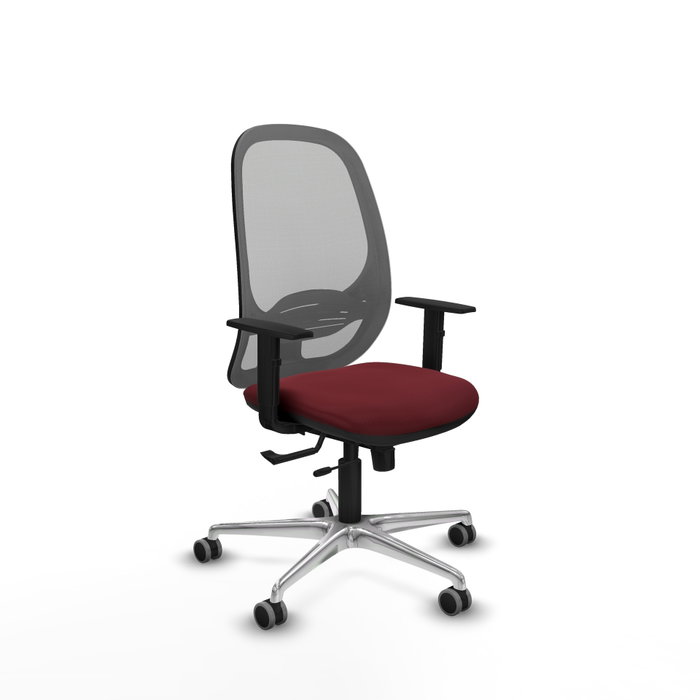PIQUERAS Y CRESPO Silla de oficina Cilanco con mecanismo Sincro/Traslack, Granate y Gris PIQUERAS Y CRESPO Silla de oficina Cilanco con mecanismo Sincro/Traslack, Granate y Gris