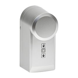 Homematic IP HmIP-DLD-S Cerradura de Puerta Inteligente, Sin Llave, Mando a Distancia, Plata