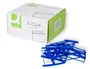 Q-connect Sujetador E-Clips de Plástico Color Azul Caja de 100 Unidades