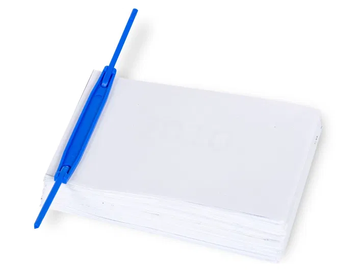 Q-connect Sujetador E-Clips de Plástico Color Azul Caja de 100 Unidades