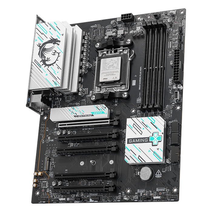 MSI Placa Base ATX AMD B850 Gaming Plus Wi-Fi 7 (802.11be) Bluetooth 5.4 Socket AM5 para Ryzen 7000/8000/9000 Series, DDR5, 2.5GbE, PCIe 4.0 M.2, SATA III, USB 3.2, HDMI 2.1, Negro