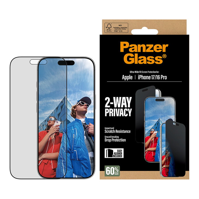Panzerglass Protector Pantalla Privacidad para iPhone 17 / iPhone 16 Pro