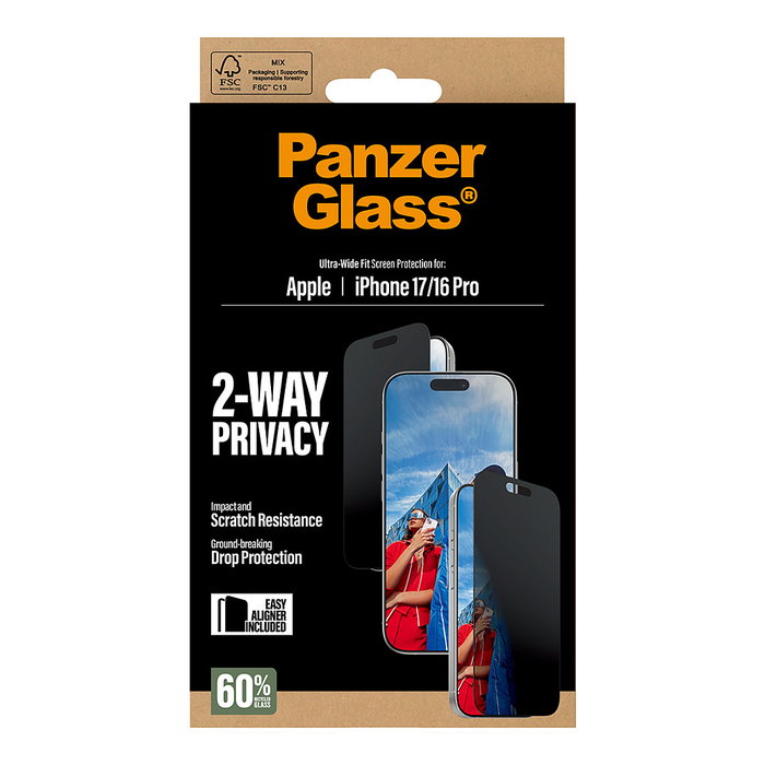 Panzerglass Protector Pantalla Privacidad para iPhone 17 / iPhone 16 Pro