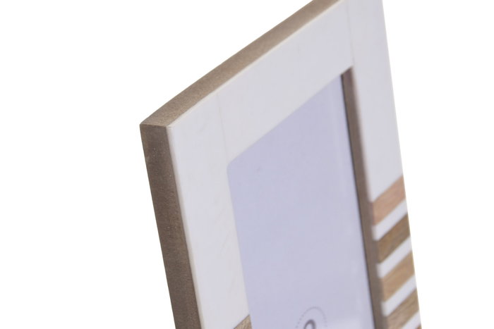 DKD Home Decor Marco de Fotos Mango y Cristal 10x15 Blanco DKD Home Decor Marco de Fotos Mango y Cristal 10x15 Blanco