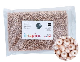 Innspiro Rocalla de Vidrio Redonda Ivory Rosado 3,8mm 500g