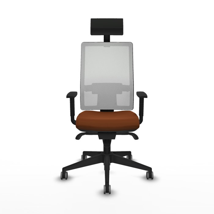 PIQUERAS Y CRESPO Silla de oficina Horna con mecanismo Sincro, Marrón y Blanco PIQUERAS Y CRESPO Silla de oficina Horna con mecanismo Sincro, Marrón y Blanco