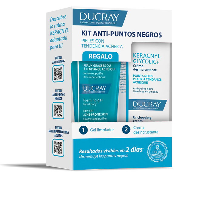 Ducray Keracnyl Kit Anti-Puntos Negros con Gel Limpiador y Crema