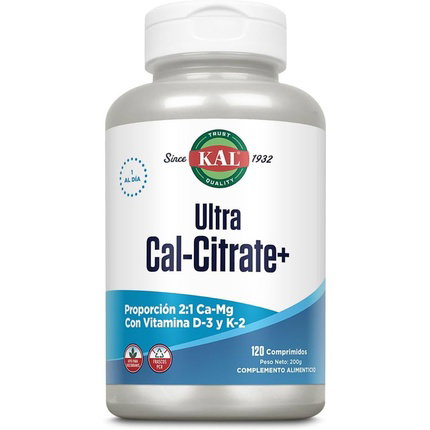KAL Ultra Cal-Citrate + K2 120 comprimidos KAL Ultra Cal-Citrate + K2 120 comprimidos