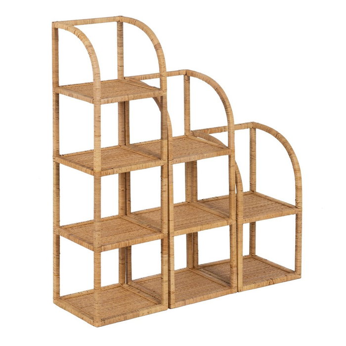 Ixia Set de 3 Estanterías Natural de Ratán para Salón