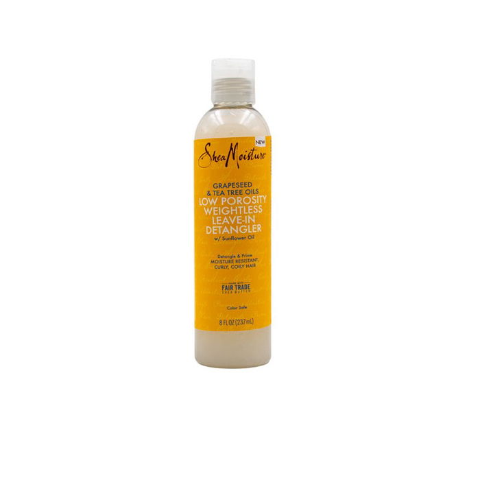 Shea Moisture Acondicionador sin Enjuague Desenredante Bajo Porosidad con Aceites de Semilla de Uva y Árbol de Té, 237ml Shea Moisture Acondicionador sin Enjuague Desenredante Bajo Porosidad con Aceites de Semilla de Uva y Árbol de Té, 237ml