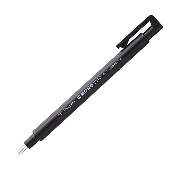 Tombow Mono Zero Borrador de Precisión Punta Redonda 2,3 mm Negro