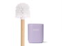 Berilo Escobillero Liso Lila 9.6x37x9.5cm Plástico/Madera (Set de 6)