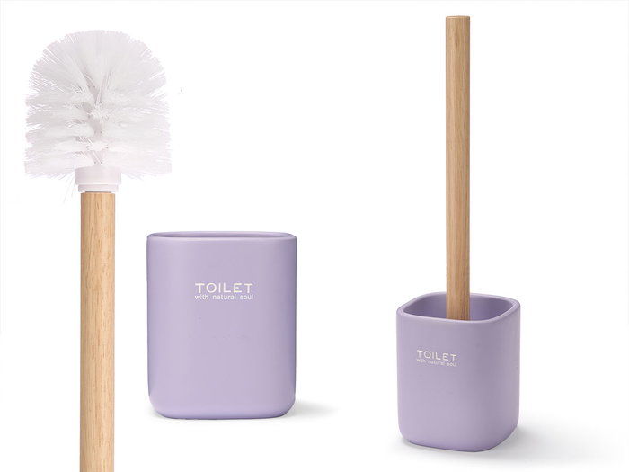 Berilo Escobillero Liso Lila 9.6x37x9.5cm Plástico/Madera (Set de 6) Berilo Escobillero Liso Lila 9.6x37x9.5cm Plástico/Madera (Set de 6)