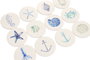 DKD Home Decor Posavasos Mediter Surtido Azul y Blanco