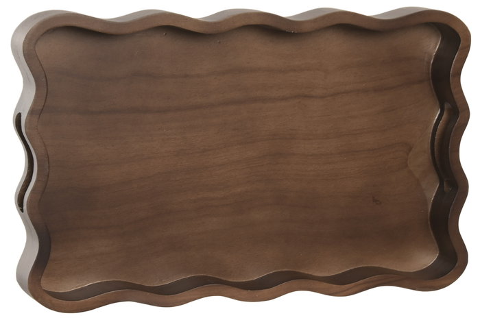 DKD Home Decor Bandeja MDF Chocolate Mousse Marrón 40x25x4 cm