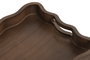 DKD Home Decor Bandeja MDF Chocolate Mousse Marrón 40x25x4 cm